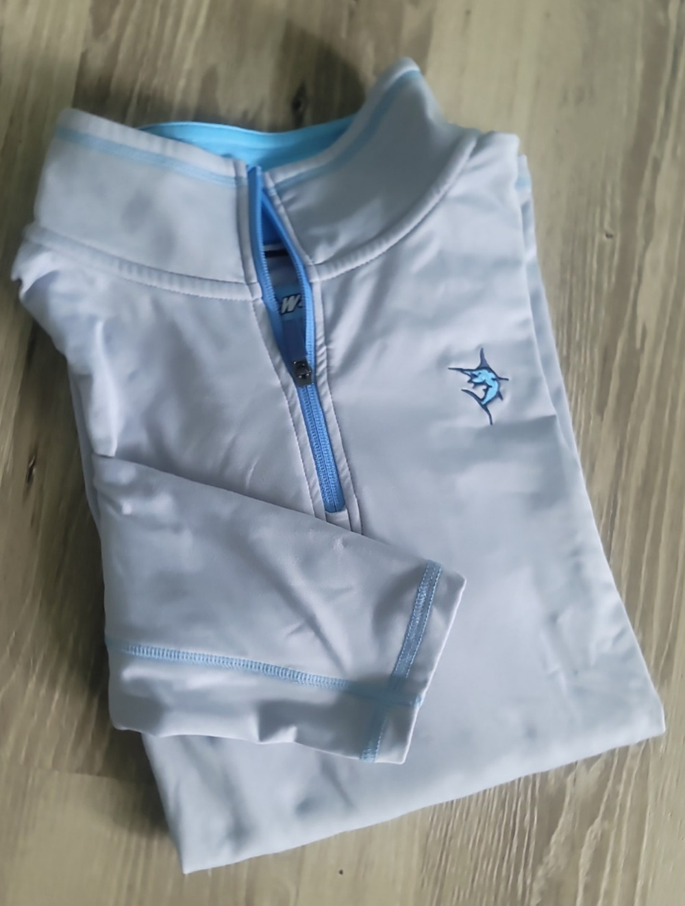 White Water Monterey Performance Breathable 1/4 Zip Pullover Shirt Blue Sz M